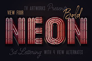 Bold Neon 3D Lettering, a Graphic by TVartworks (Thumbnail 4 of 16)