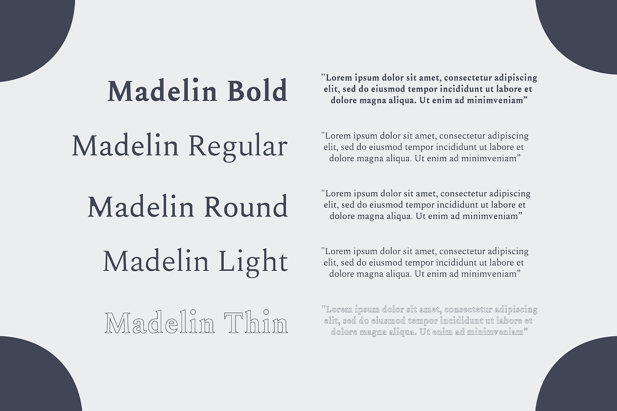 Madelin Serif Font Family preview 6