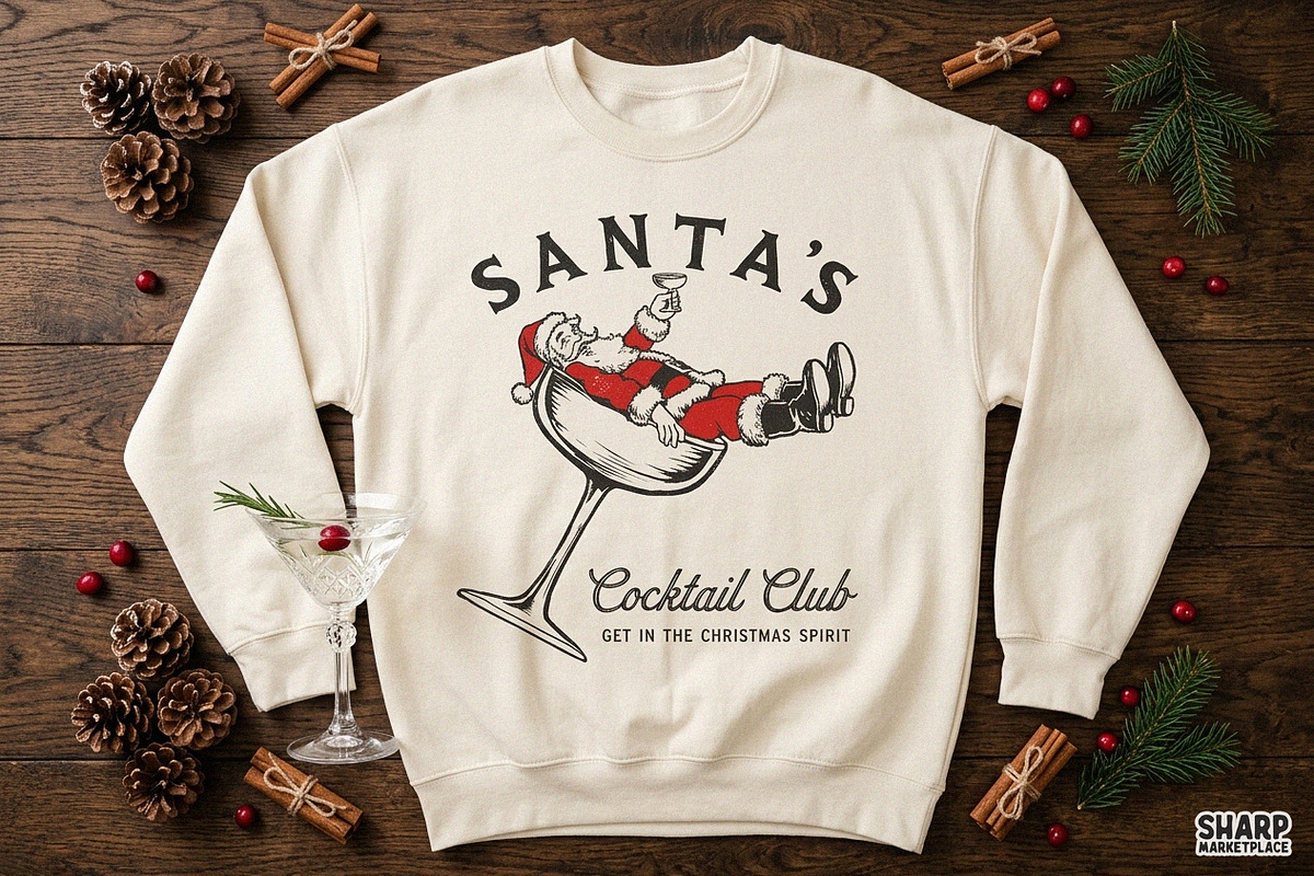 Santa's Cocktail Club Get In The, an Object Graphic by SharpMarketplace (Photo 3 of 4)