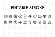 20 love line icon black and white, an Outline Icon by khalwa.studio (Thumbnail 2 of 3)