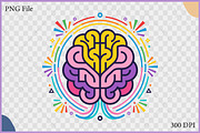 Colorful Brain Vector SVG Clipart, an Object Illustration by Gfx Expert Team (Thumbnail 2 of 3)