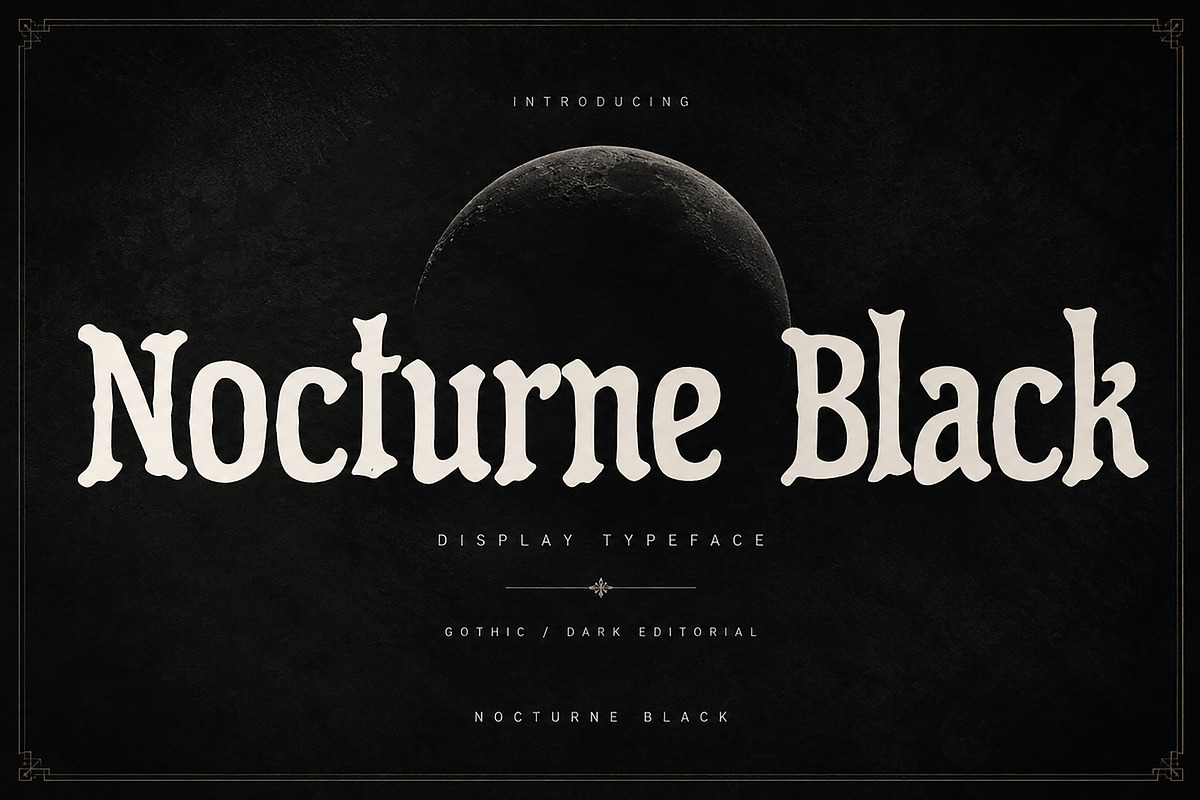 Nocturne Black – Gothic Display Font, a Blackletter Font by Wow Magic (Photo 1 of 4)