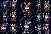 kawaii samurai rabbit, an Object Graphic by DreamerStarCo (Thumbnail 4 of 5)