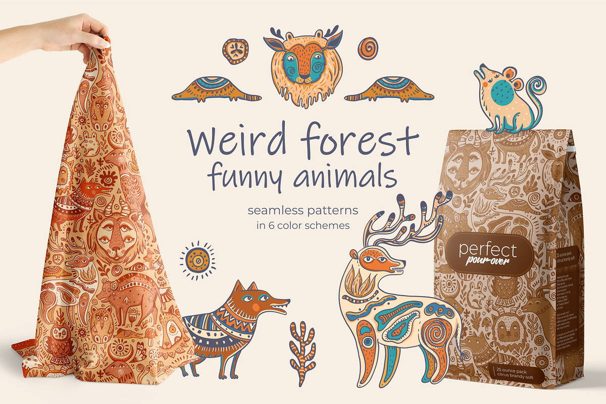 Funny Forest Animals, a Pattern Graphic by Depiano (Photo 1 of 5)