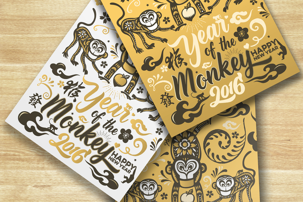 Chinese new year 2016 Monkey, an Illustration by www.lemongraphic.design (Photo 1 of 5)