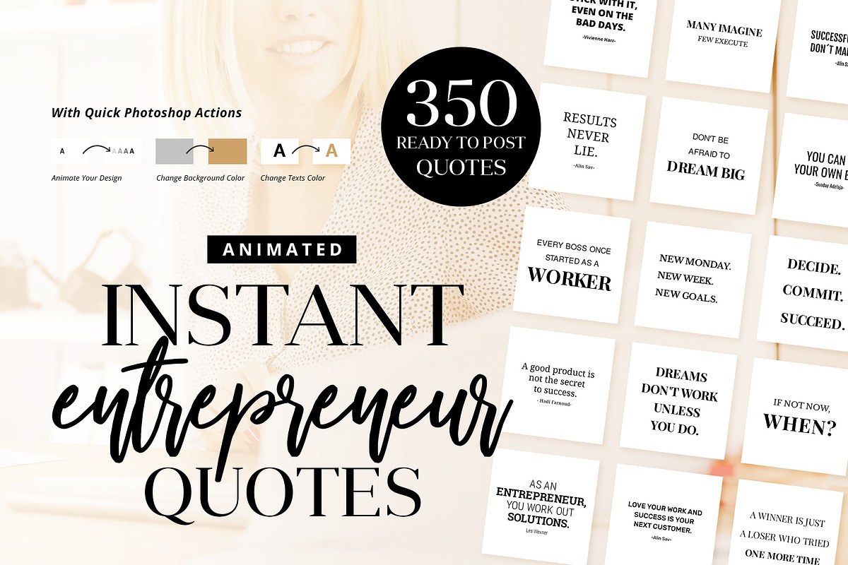 Animated Instant Entrepreneur Quotes, a Social Media Template by LogoLabs (Photo 1 of 4)
