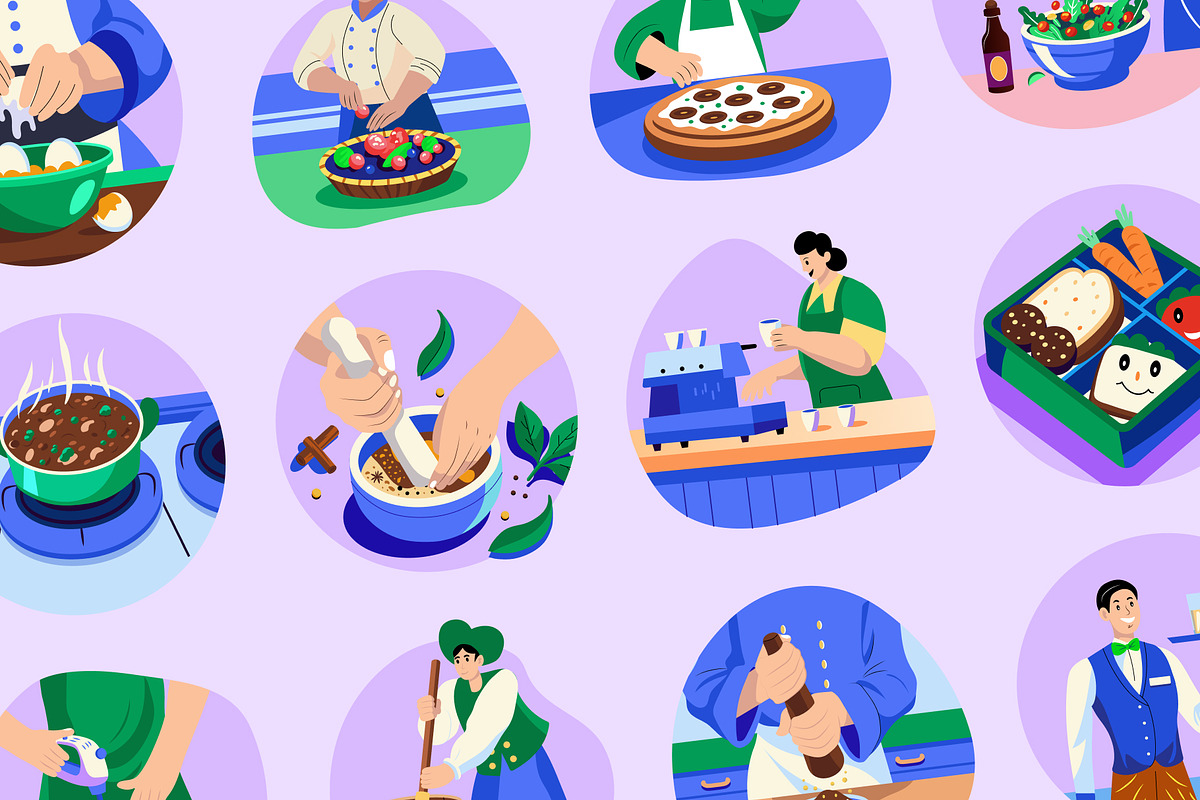 Cooking and Food Illustration Set, a Food Illustration by Creative Stall (Photo 5 of 9)