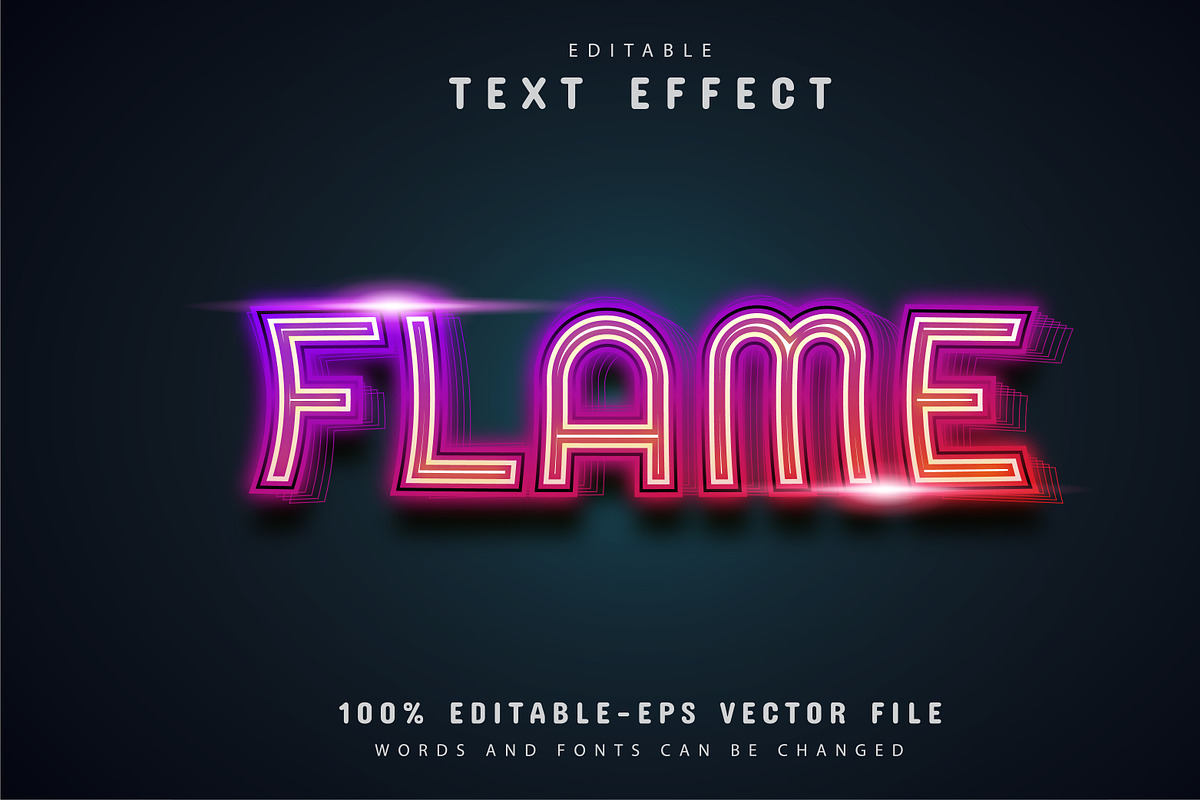 40 Neon text effect editable, a Plug-in Add-On by Aglonemadesign (Photo 11 of 20)
