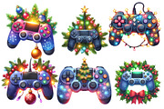 Christmas Gaming Controllers clipart, an Illustration by Designworld (Thumbnail 2 of 6)