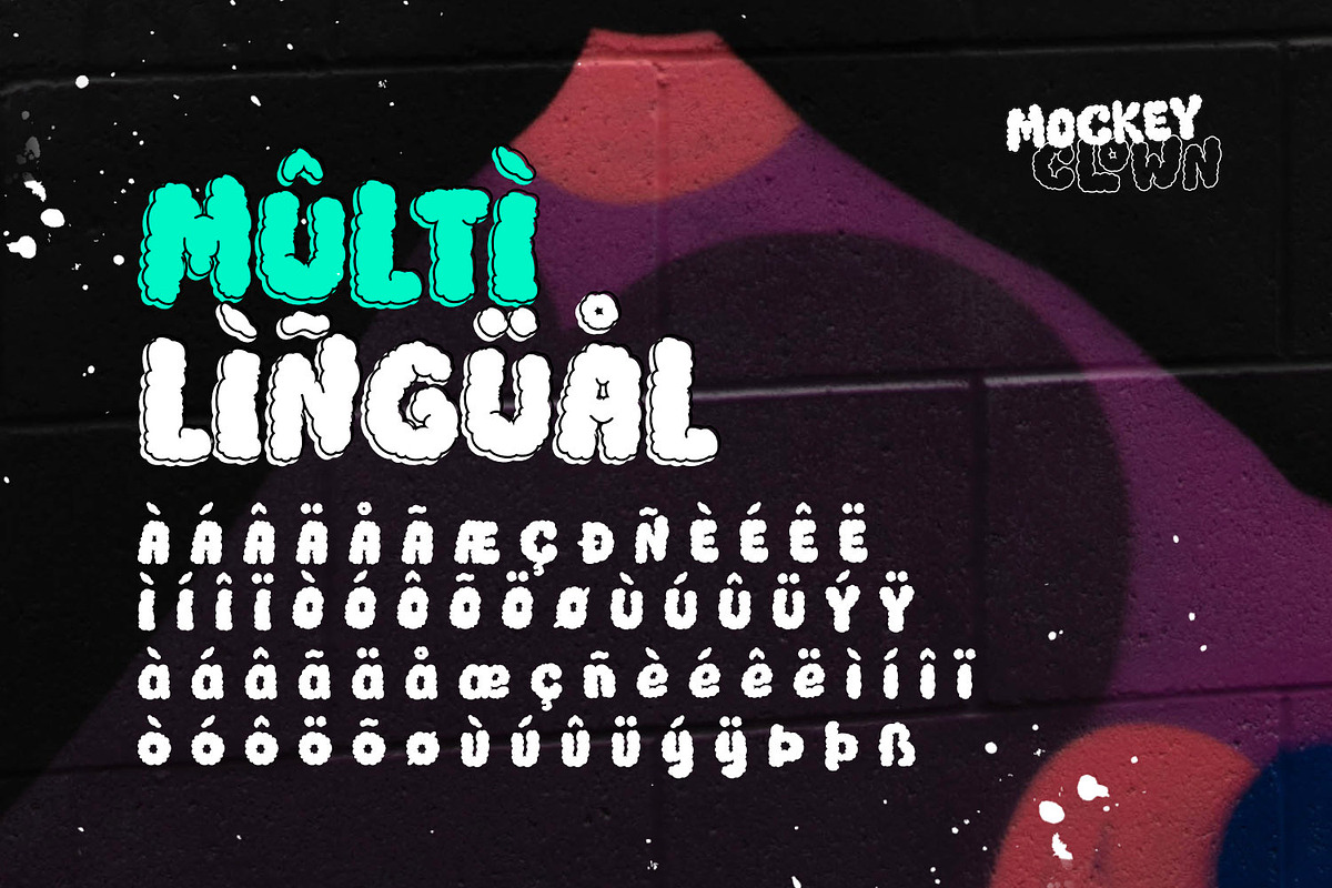 Mockey Clown - Cloud Type, a Symbol Font by ikiiko (Photo 8 of 8)