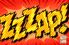 ZZZAP electric shock comicbook font