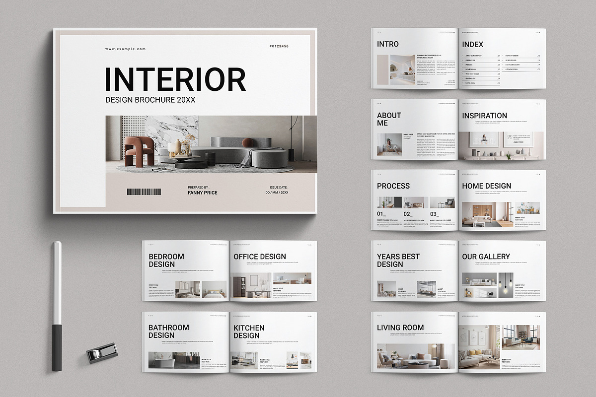 Interior Design Brochure Landscape, a Brochure Template by E-Type (Photo 1 of 7)