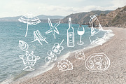 Hand drawn retro Beachy Vibes set, an Object Illustration by RaDavCrafts (Thumbnail 2 of 12)
