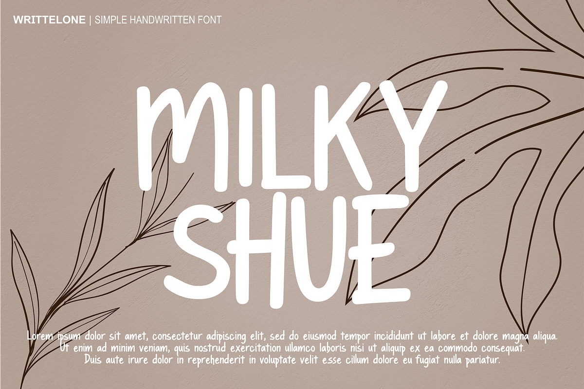 Writtelone - Simple Handwritten Font, a Font by zamjumps (Photo 2 of 9)