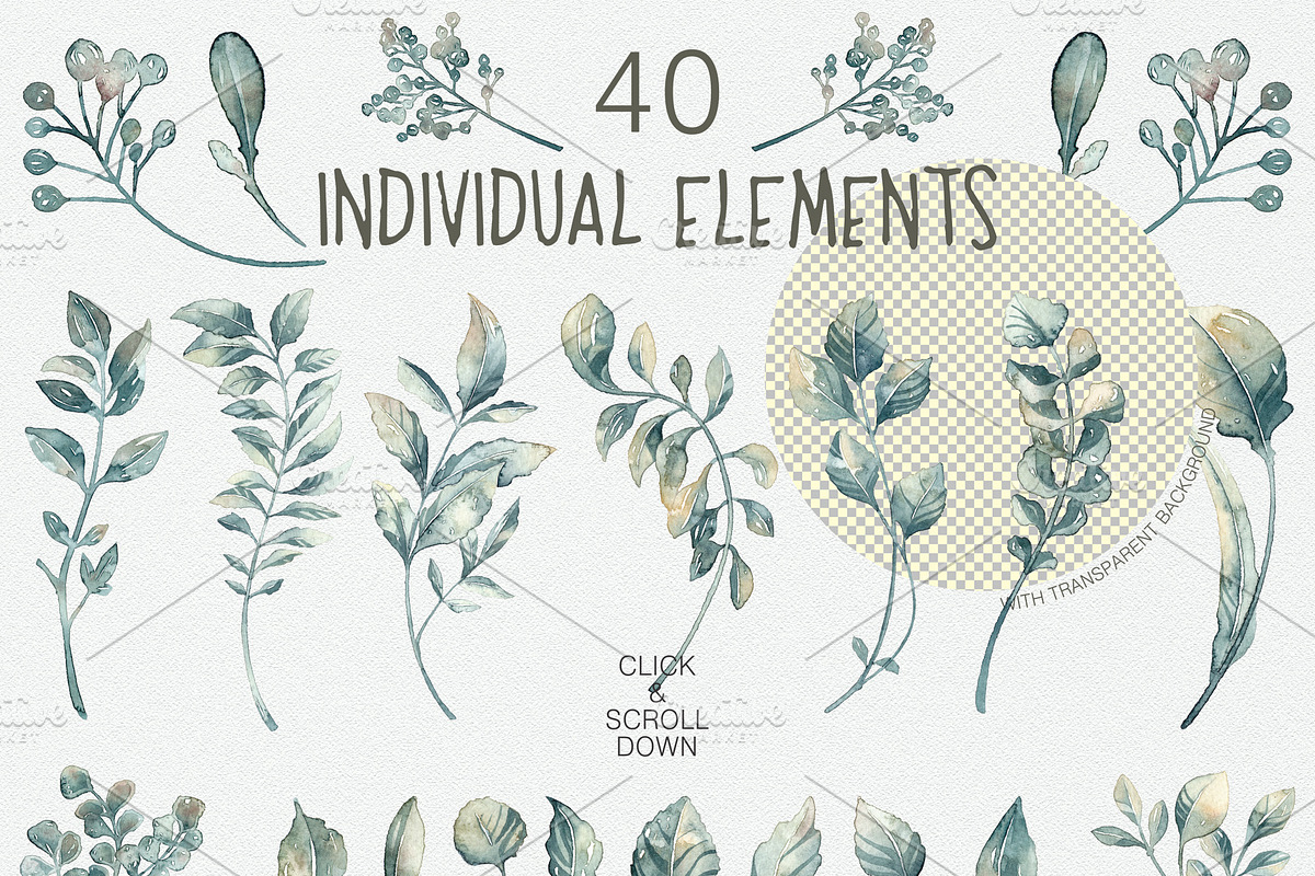 Rustic Twist (Watercolor Clipart), an Illustration by Soir Creative (Photo 7 of 7)