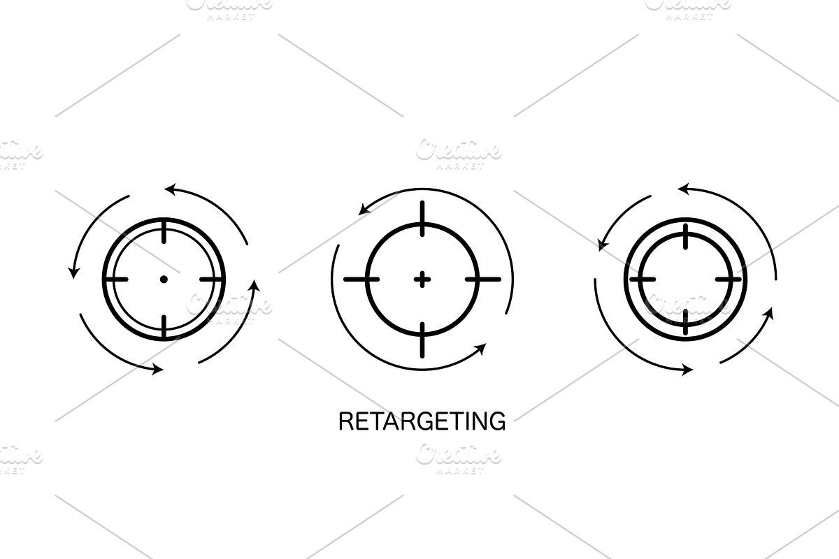 Set of target icons, a Technology Illustration by Vector Creator