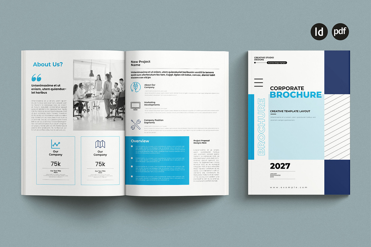 Corporate Brochure Template Layout, a Brochure Template by Creative-Work (Photo 1 of 8)