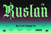 CS Ruslan – Blackletter Font, a Blackletter Font by Craft Supply Co. (Thumbnail 1 of 8)