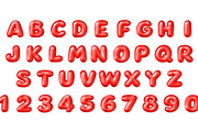 Red 3d alphabet and numbers in, an Object Illustration by Abscent (Thumbnail 2 of 3)