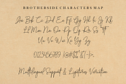 Brotherside Signature, a Script Font by figuree studio (Thumbnail 8 of 8)