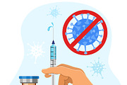 Covid-19 coronavirus vaccine syringe, a Healthcare Illustration by TAlex (Thumbnail 7 of 7)