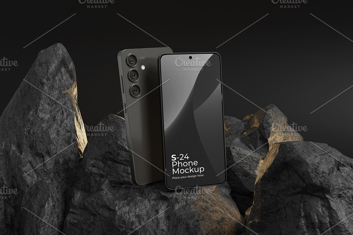 Galaxy S24 Mockup, an Android Mockup by Pixie Creative (Photo 2 of 4)