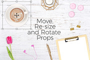 Feminine Desk Scene Creator, a Product Mockup by Pixomize (Thumbnail 2 of 6)
