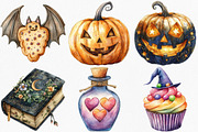 Whimsy Halloween Clipart Bundle, an Illustration by Canvas Craft (Thumbnail 2 of 7)