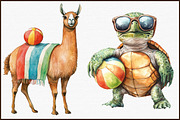 Summer Beach Animal Sublimation Clip, an Illustration by Sublimation Artist (Thumbnail 3 of 6)