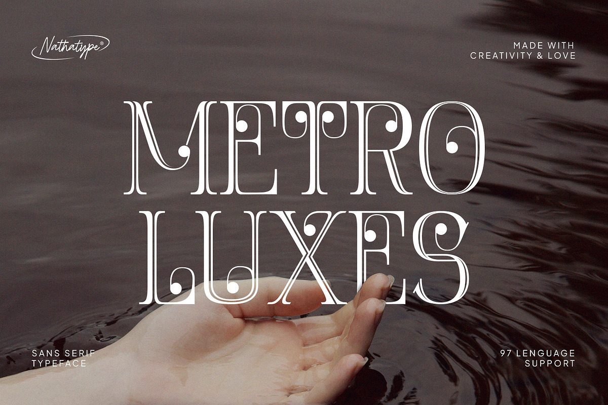Metro Luxes, a Sans Serif Font by Nathatype (Photo 1 of 10)