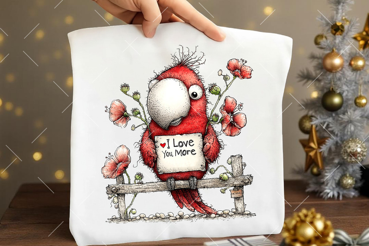 Whimsical Valentine Animals Clipart, an Illustration by OK Design (Photo 6 of 6)