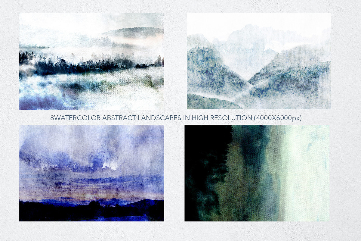 North Adventure watercolor textures, a Texture Graphic by FleurArt (Photo 3 of 10)