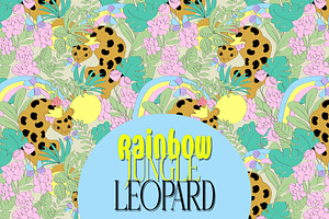 Multicoloured jungle leopards flower