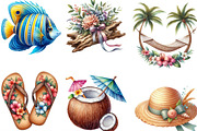 Tropical Beach Bundle Sublimation, an Illustration by Designking (Thumbnail 3 of 4)