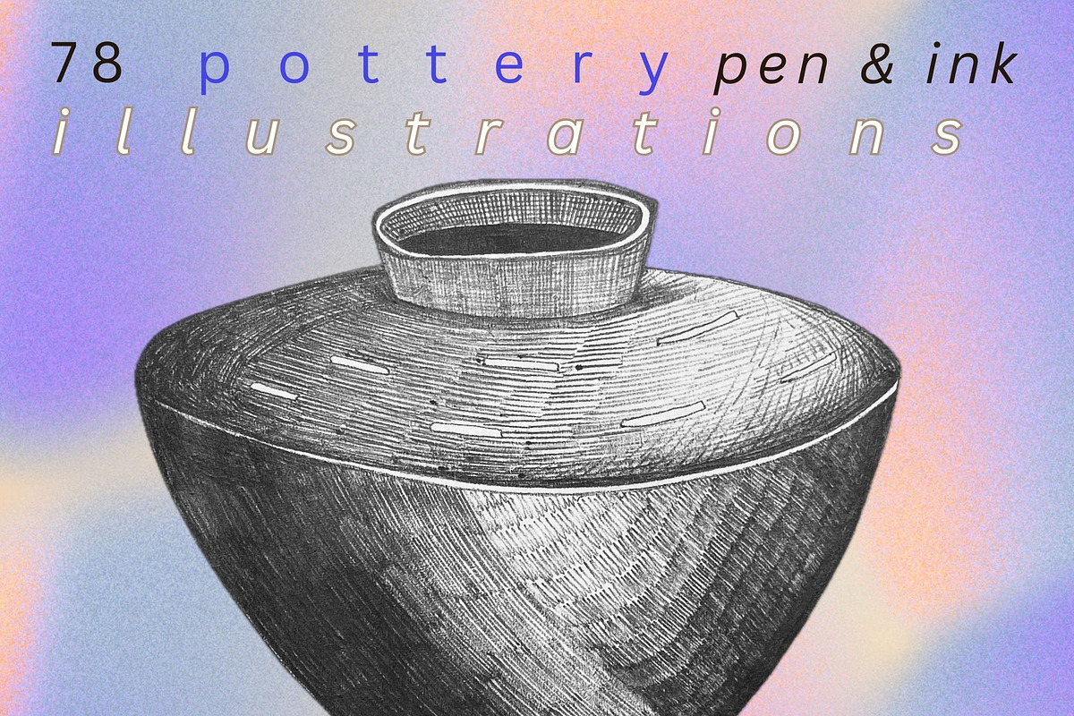 Open Vessel 78 Pen and Ink Forms, an Object Illustration by Eryn Rose Design (Photo 6 of 21)