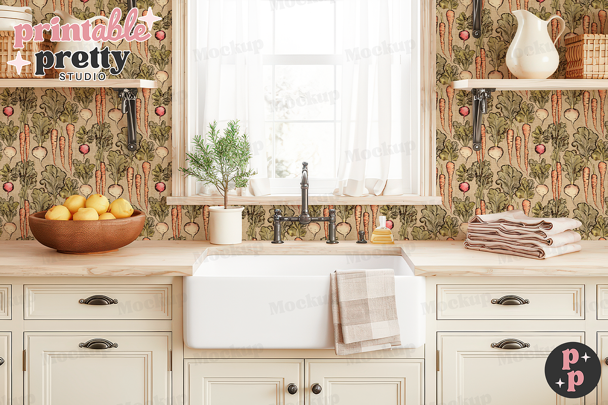 Cottagecore Wallpaper Mockup PSD, a Product Mockup by Printable Pretty Studio (Photo 8 of 9)