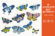 Butterfly Clipart Set, an Animal Illustration by Anna Ivanir (Thumbnail 1 of 5)