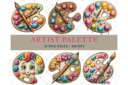 Artist Palette Clipart PNG, an Illustration by Memories By Lea (Thumbnail 3 of 7)