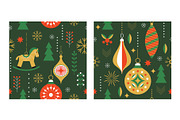 Christmas Vector Elements for Cards, a Seasonal Illustration by lenlis (Thumbnail 4 of 6)