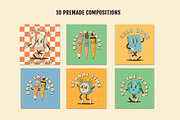 Retro Cartoon School Characters, an Education Illustration by Nadezhda Mikhailova (Thumbnail 7 of 9)