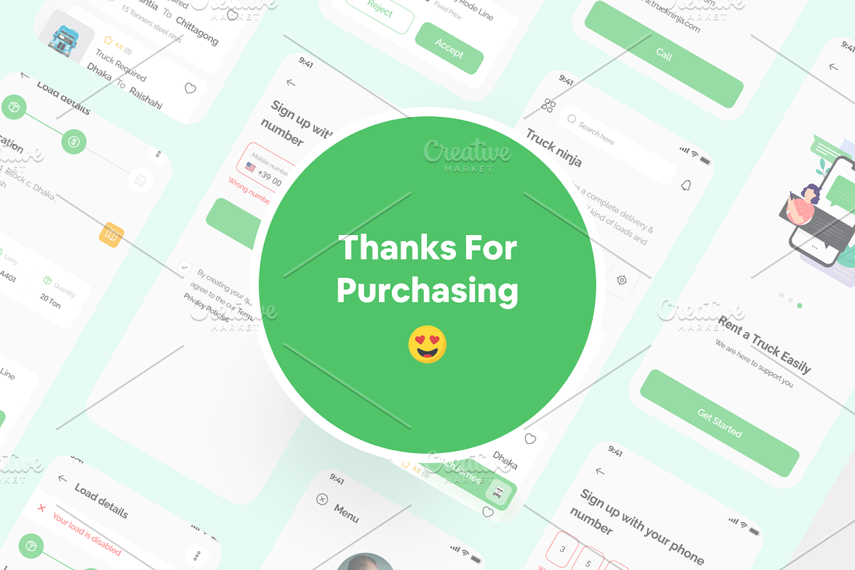 TriForge - Truck Renal App UI Kit, an App Template by Pixency (Photo 6 of 6)