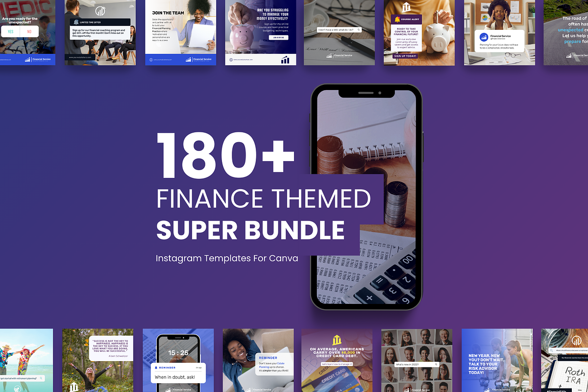 Finance Social Media SUPER Bundle, a Social Media Template by Sincerely Media (Photo 1 of 2)