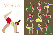 Yoga Poses Girls Fitness Woman, an Object Graphic by the_myro (Thumbnail 1 of 9)