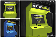 Arcade Screen Mockup, a Wearable Device Mockup by Unerispace (Thumbnail 1 of 5)