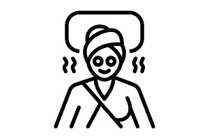 Spa massage black icon, an Outline Icon by Creative priyanka