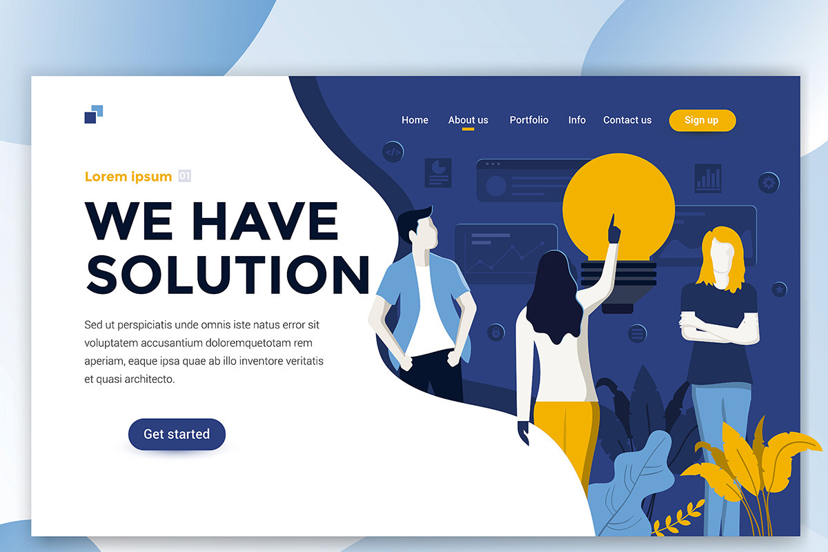 Landing page template on various top, a Food Illustration by Creative Graphics (Photo 9 of 12)