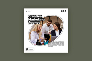 Marketing Agency Social Media Post, a Social Media Template by Saman Osama