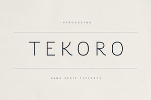 Tekoro – Sans Serif Typeface, a Font by Only Fonts