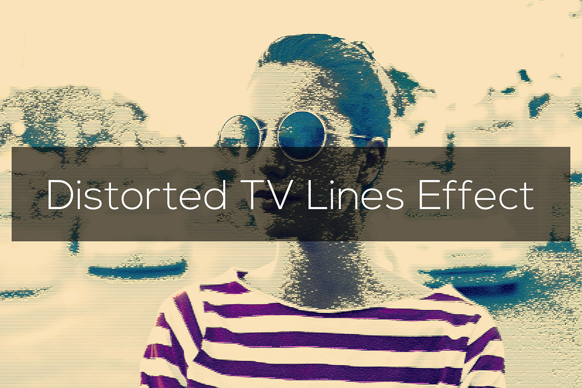 Distorted TV Lines Effect