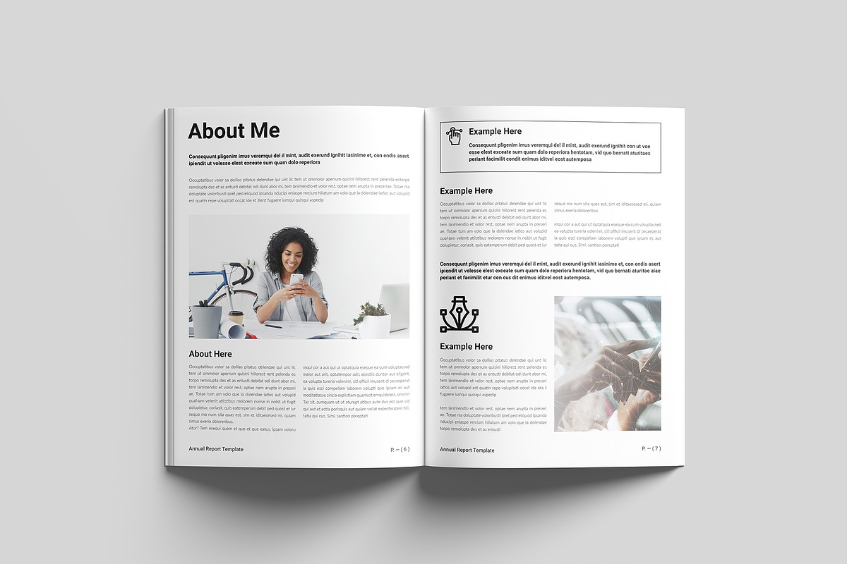 Annual Report Template, a Brochure Template by GoldenGrid Studio (Photo 5 of 13)